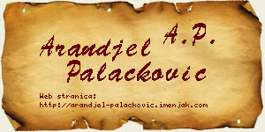 Aranđel Palačković vizit kartica